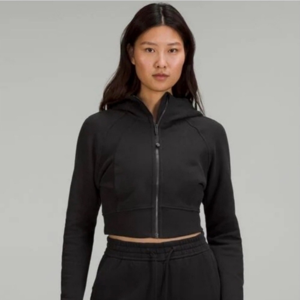 lululemon athletica Black Cropped Zip-Up Hoodie